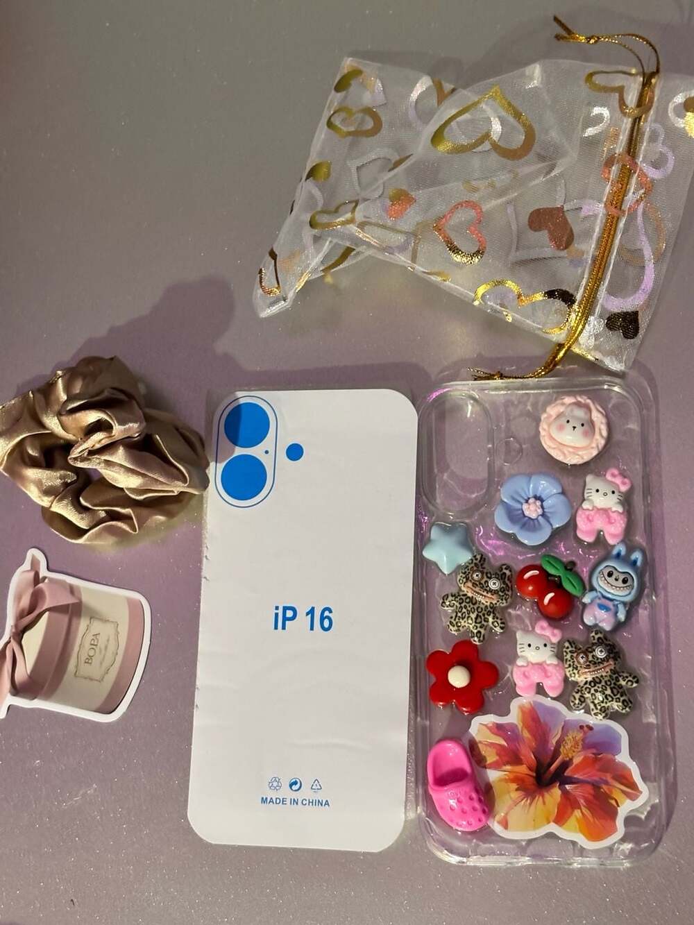 T&M Finished Handmade Decoden Phone Junk Case w/ Accessories